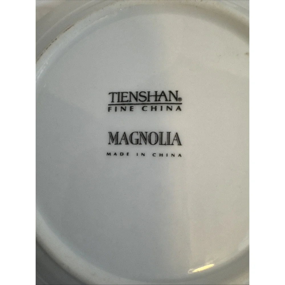Tianshan Magnolia Set of 4 Rim Soup Pasta Bowls 8